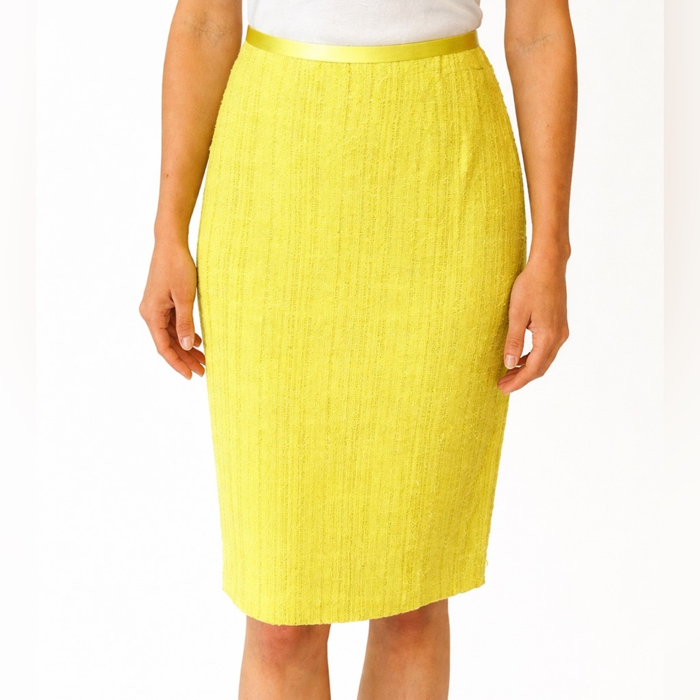 Renato Nucci Lime Green Tweed Skirt 25” Waist